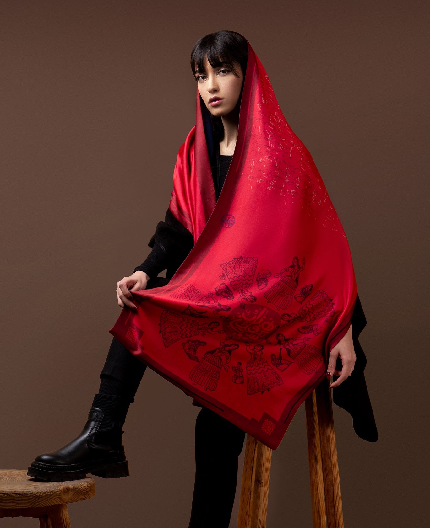 Hezâr-o-Yek Shab (Thousand and One Nights) Reversible Shawl