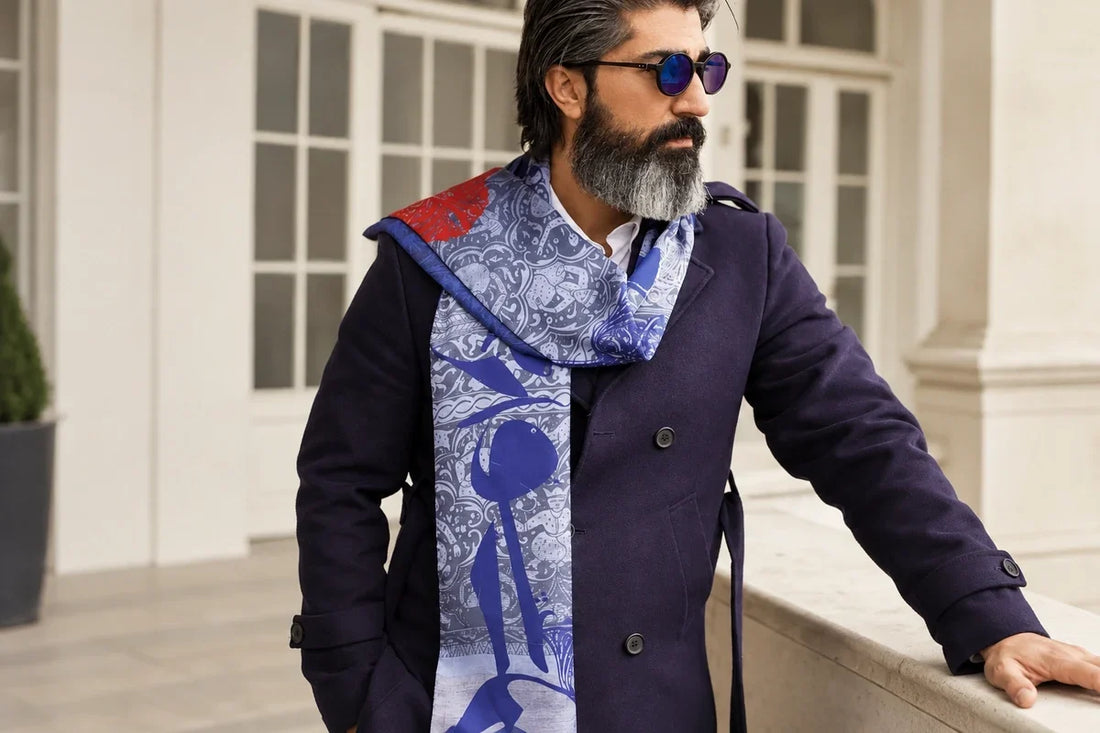 how to wear a men's shawl with a suit