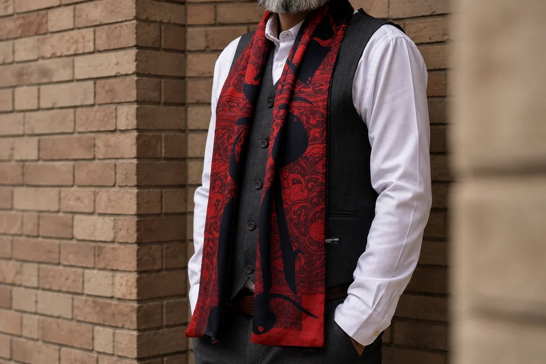 How to Wear a Reversible Men’s Shawl