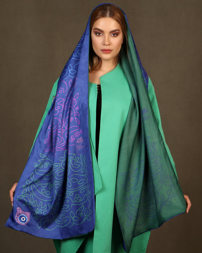 Morgh-e Haq (Bird of Truth) Reversible Shawl