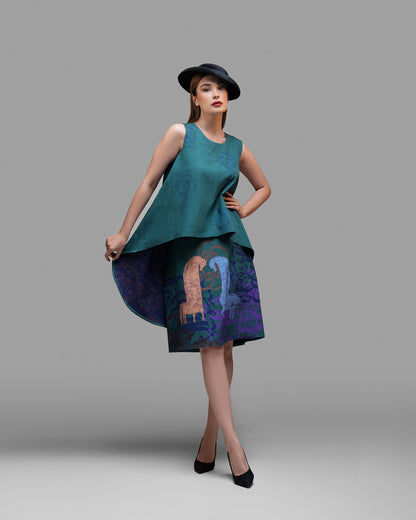 Charkh-e Kaboud (Azure Dome) Top & Skirt Set