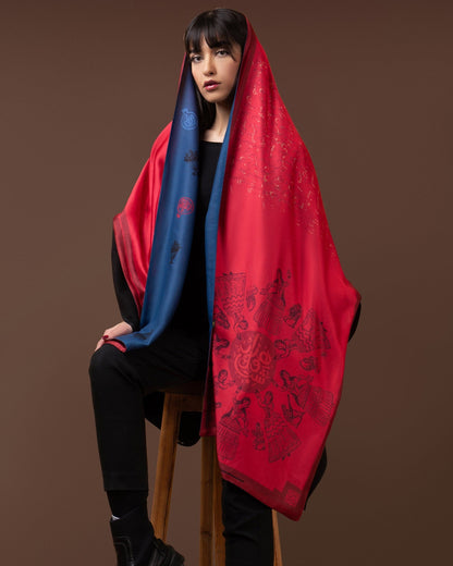 Hezâr-o-Yek Shab (Thousand and One Nights) Reversible Shawl