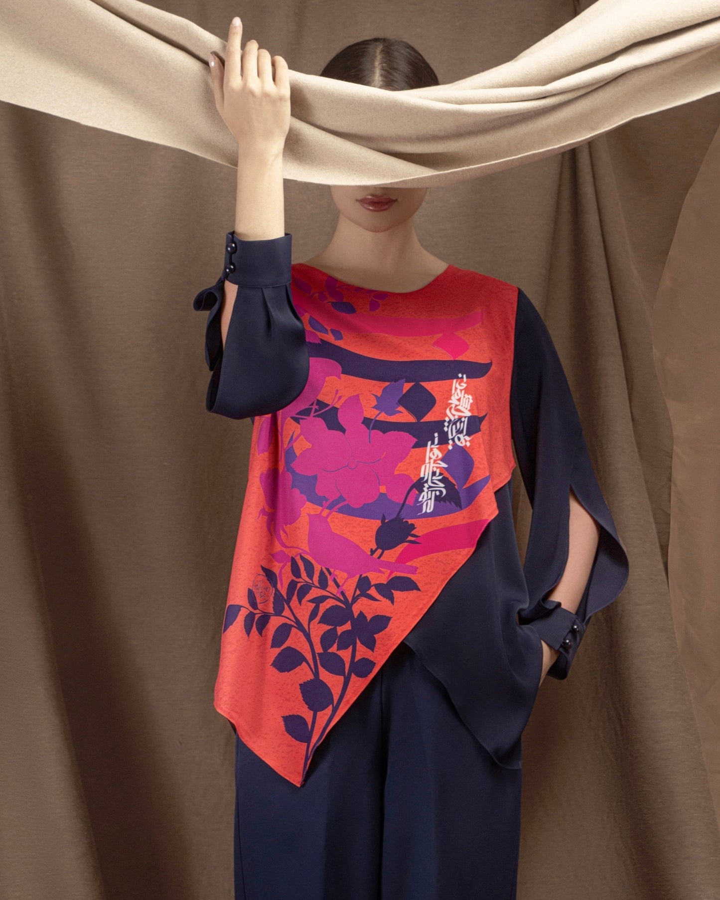 Jâni-o-Jahâni (Soul and World) Blouse - Orange