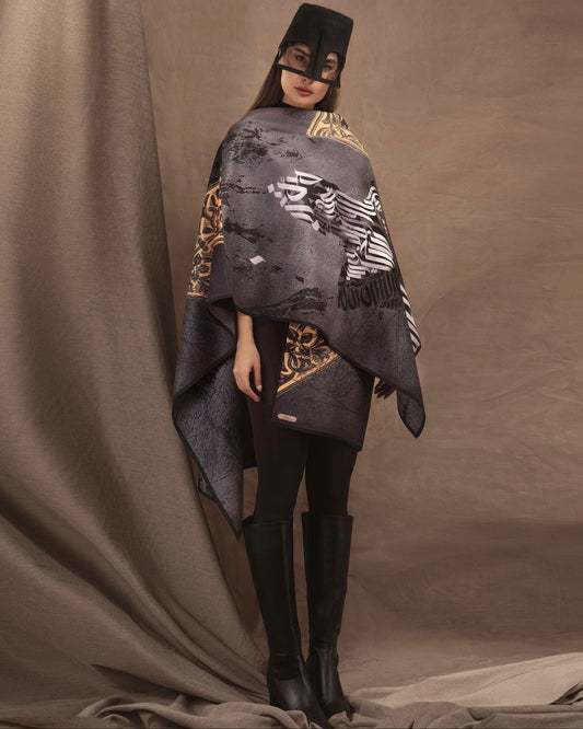 Mottasel (Bound in Union) Reversible Poncho