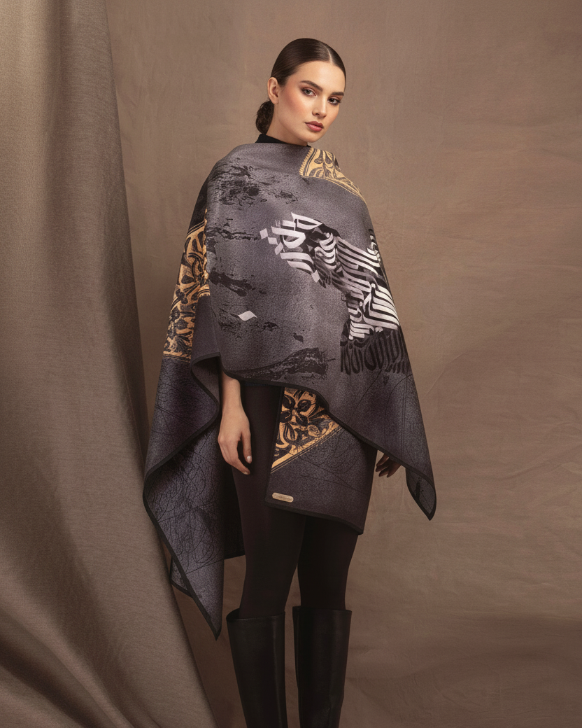Mottasel (Bound in Union) Reversible Poncho