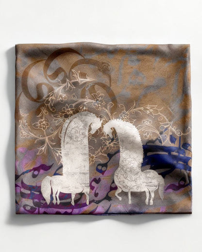 Charkh-e Kaboud (Azure Dome) Reversible Pocket Square