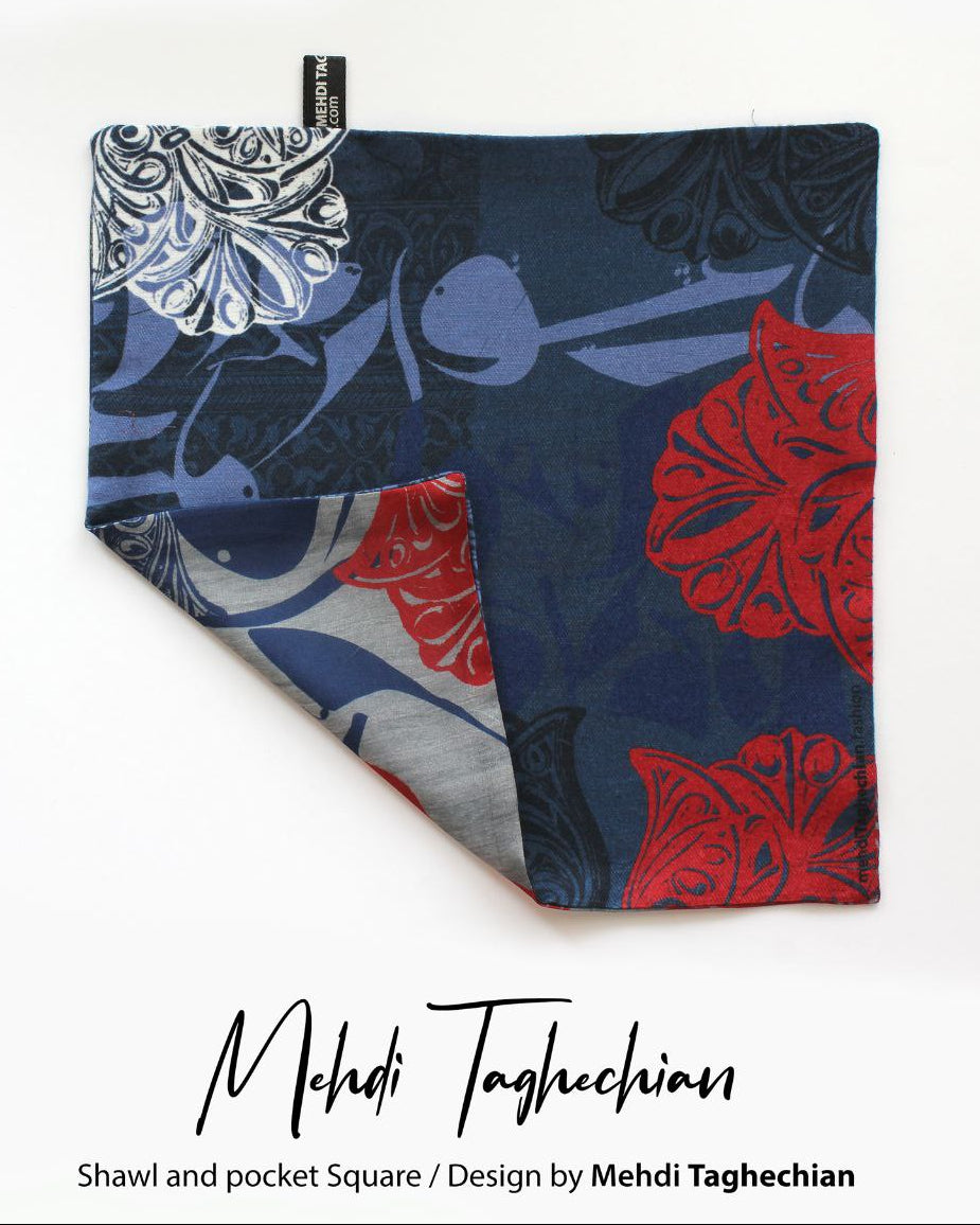 Melat-e Eshgh (Nation of Love) Reversible Pocket Square