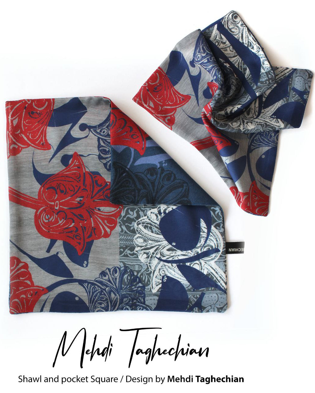 Melat-e Eshgh (Nation of Love) Reversible Pocket Square