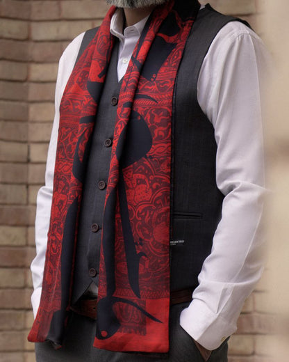 Melat-e Eshgh (Nation of Love) Reversible Shawl – Men – Red